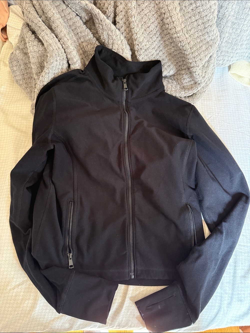 Abercrombie & Fitch Black Zip Jacket size medium